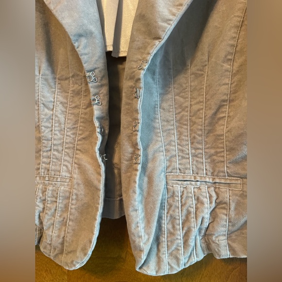 Vintage Y2K Cotton Velvet Fitted F.A.N.G Blazer Jacket Sz XL Lined Satin - Picture 2 of 16